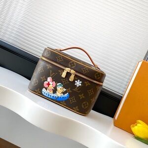 Louis Vuitton Brown Monogram Cosmetic Vanity Case with Colorful Cartoon Graphic